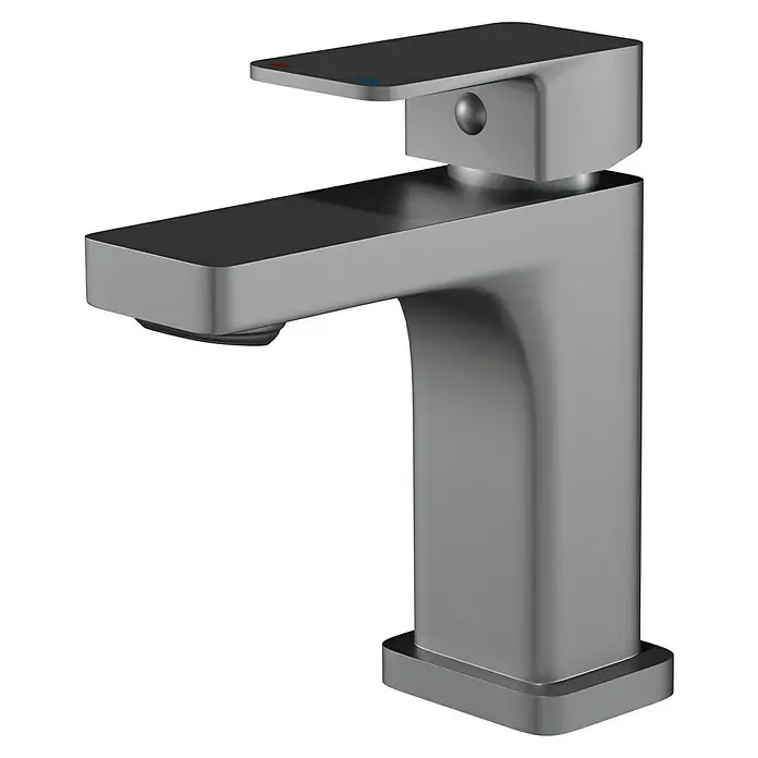 Camargue Waschtischarmatur Marbella - Graphit, Matt - Elegante, moderne Armatur mit minimalistischem Design in silberner Ausführung, perfekt für jedes Badezimmer.