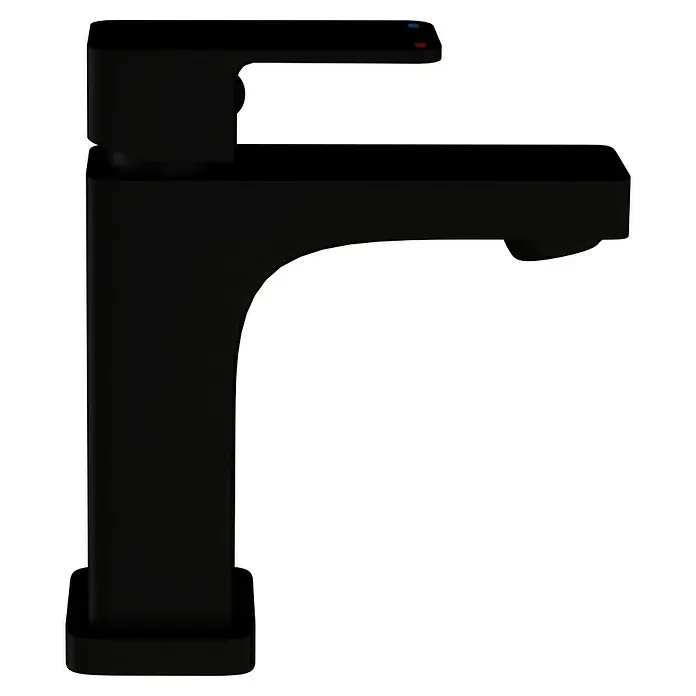 Camargue Waschtischarmatur Marbella - Schwarz, Matt - Schwarzer Waschbeckenmischer mit geradlinigem Design, ideal für moderne Badezimmer. Ein elegantes und zeitgemäßes Detail.