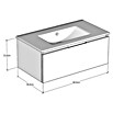 Artysan Mueble de lavabo Plano (L x An x Al: 46 x 80 x 32 cm, Olmo) | BAUHAUS