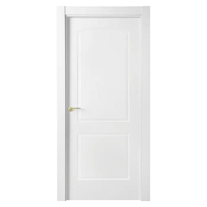 Solid Elements Puerta interior Bremen - 72,5 x 203 cm, Derecha, Blanco, Maciza - Elegante puerta blanca con manija dorada. Esta moderna puerta interior es ideal para un hogar elegante y añade un toque luminoso a cualquier habitación.