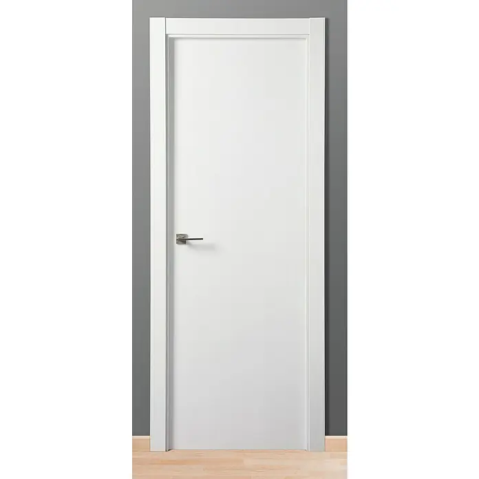 Solid Elements Puerta interior Essen - 72,5 x 203 cm, Derecha, Blanco, Maciza - Un elegante modelo de puerta interior blanca con un tirador sencillo, ideal para hogares y oficinas modernos con líneas limpias.