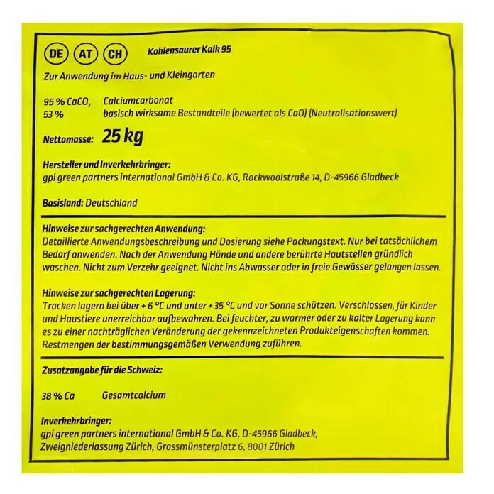 Gardol Garten- & Rasenkalk - 25 kg, Max. Anwendungsfläche: 250 m² - Detailaufnahme