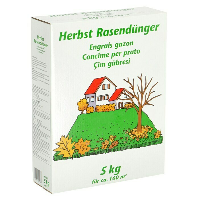 Herbstrasendünger5 kg, Inhalt ausreichend für ca.: 160 m² Diagonal View