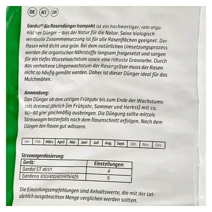 Gardol Pure Nature Bio-Rasendünger Kompakt - 20 kg, Max. Anwendungsfläche: 330 m² - Detailaufnahme