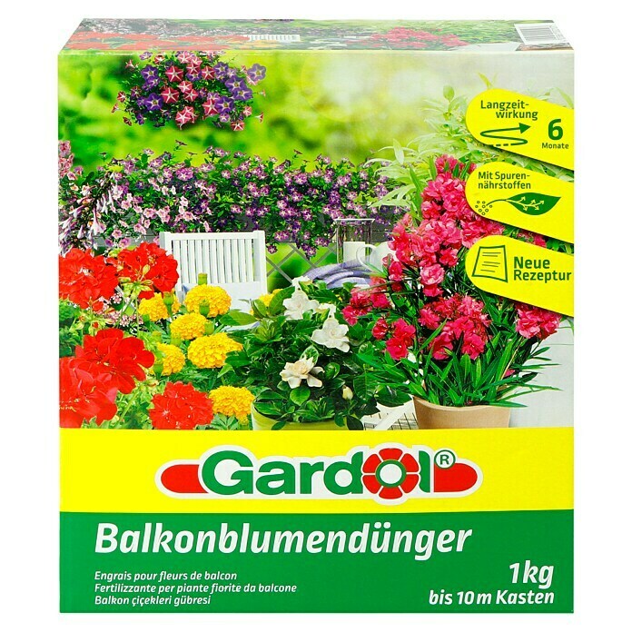 Gardol Balkonblumendünger (1 kg, Inhalt ausreichend für ca.: 10 m Balkonkasten)