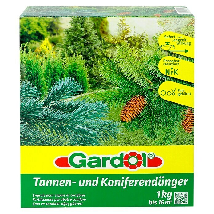 Gardol Tannen- & Koniferendünger (1 kg, Inhalt ausreichend für ca.: 16 m²)