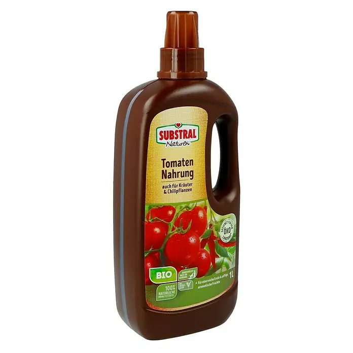 Substral Bio-Tomaten- & Kräuternahrung - 1 l, Max. ausreichend für Flüssigkeitsmenge: 140 l - Flasche Substral Naturen Tomaten Nahrung.