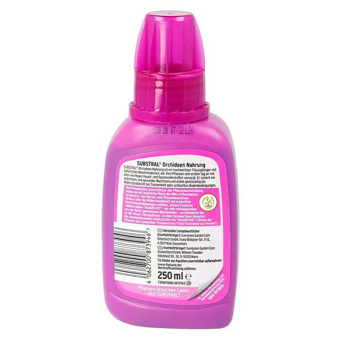 Substral Orchideendünger - 250 ml - SUBSTRAL Orchideen Nahrung: Flüssigdünger für gesunde Orchideen. Stärkt die Widerstandskraft und fördert Wachstum.