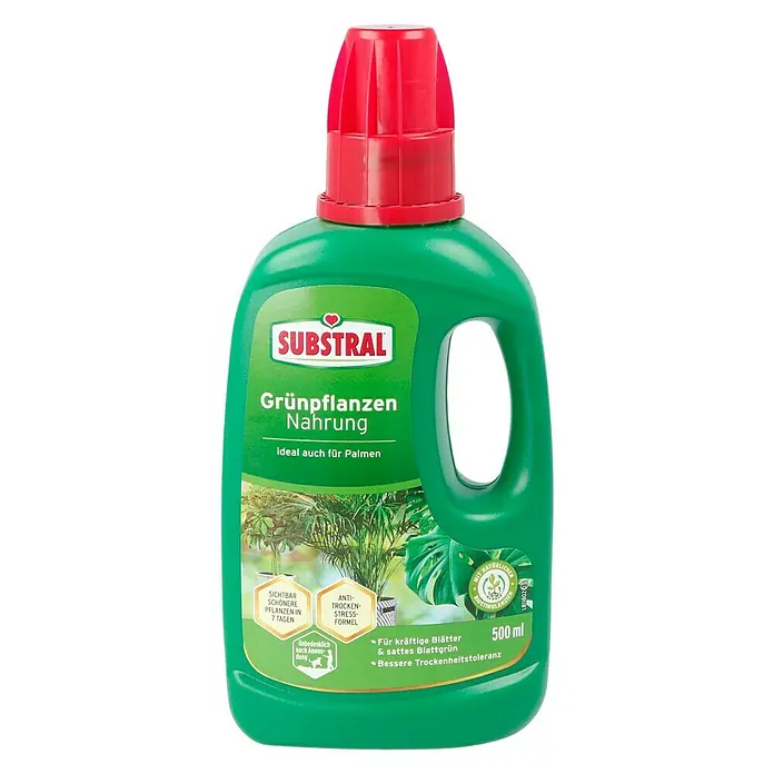 Substral Grünpflanzen-Nahrung - 500 ml - Eine Flasche Substral Grünpflanzen Nahrung, ein Dünger für Zimmerpflanzen, sorgt für kräftige Blätter und sattes Grün.
