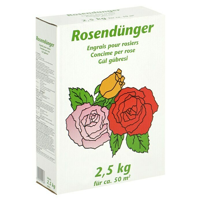 Rosendünger2,5 kg, Inhalt ausreichend für ca.: 50 m² Diagonal View