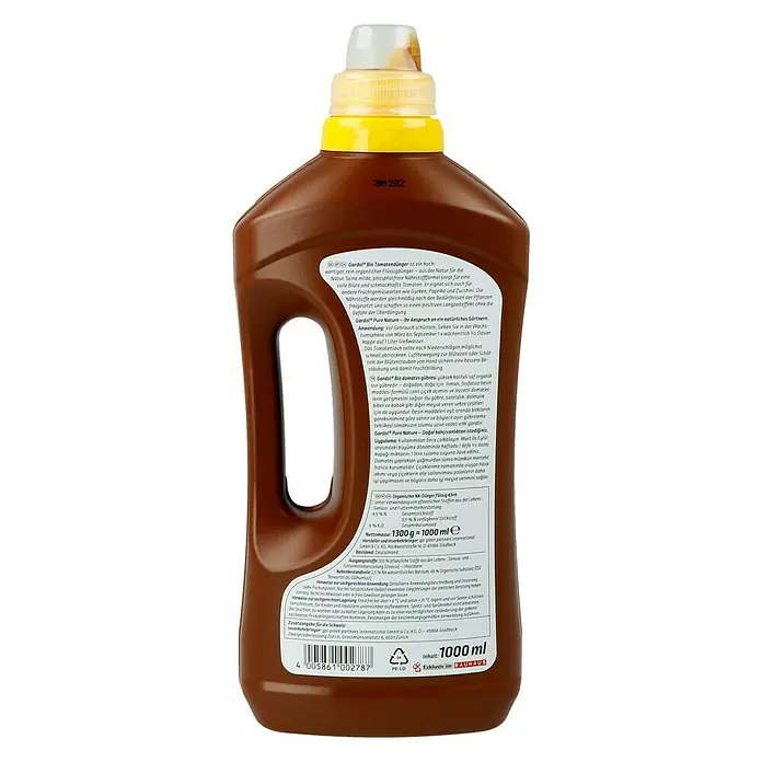 Gardol Pure Nature Bio-Tomatendünger - 1 l, Max. ausreichend für Flüssigkeitsmenge: 100 l - Bild einer Flasche Gardol Bio Tomatendünger.