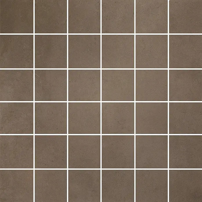Art-Tec by Palazzo Mosaikfliese - 30 x 30 cm, Taupe, Matt - Quadratische Bodenfliesen in einem neutralen Braunton, verlegt mit hellem Fugenmörtel, ideal für moderne Wohnräume und Küchen.