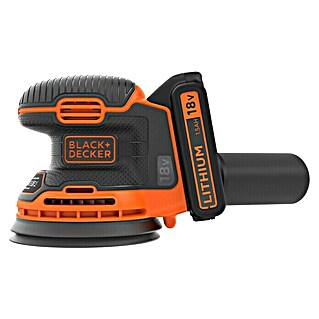 Black+Decker Akku-Exzenterschleifer BDCROS18-QW (18 V, Li-Ionen, 1,5 Ah, 1 Akku, 125 mm)