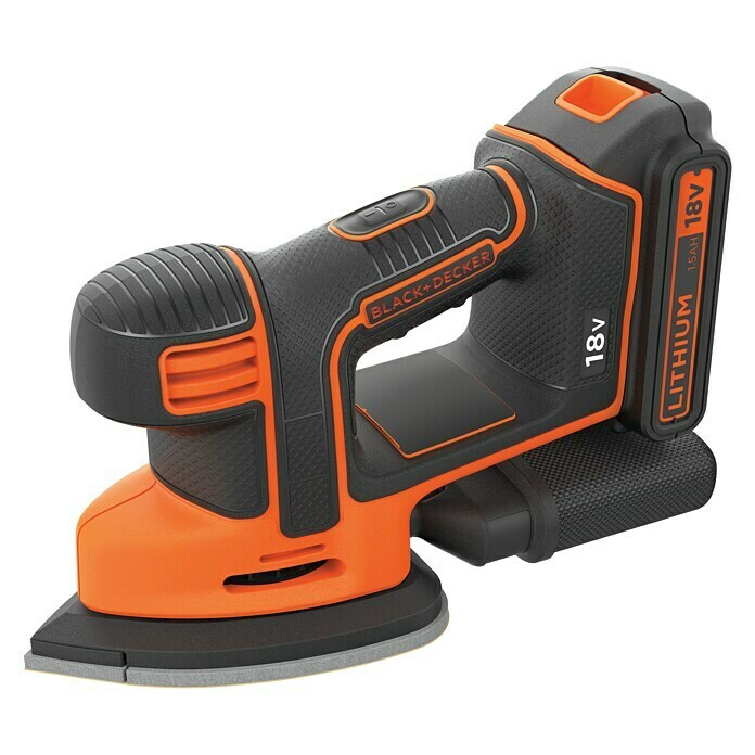 Black+Decker Akku-Multischleifer BDCDS18-QW18 V, 1 Akku, 1,5 Ah, 12.000 U/min Diagonal View