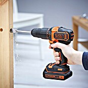 Black+Decker Akku-Schlagbohrschrauber (18 V, 1,5 Ah, 2 Akkus, 360 U/min - 1.400 U/min)