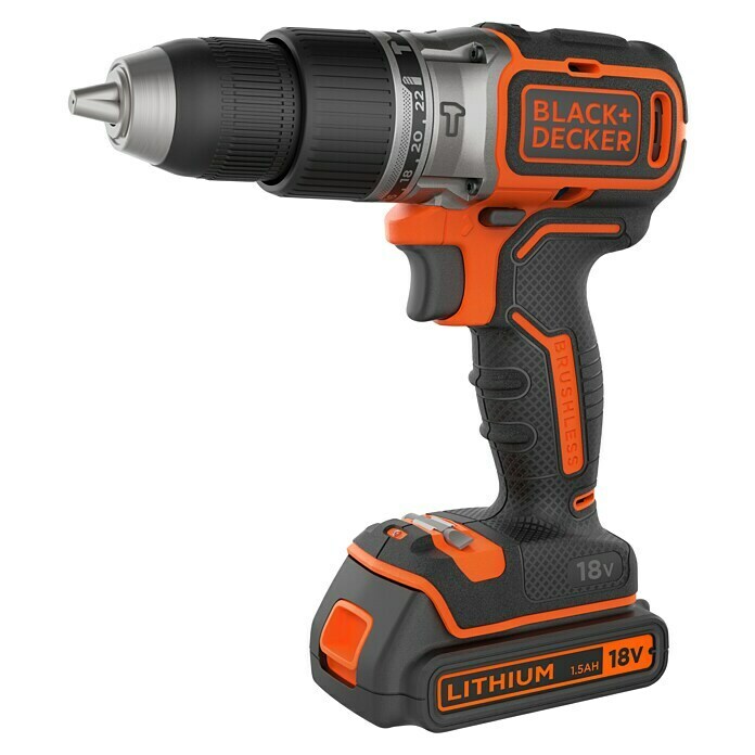 Black+Decker Akku-Schlagschrauber BL188KB-QW18 V, 2 Akkus, 1,5 Ah, Leerlaufdrehzahl: 0 U/min - 1.650 U/min Left Side View