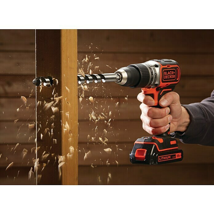 Black+Decker Akku-Schlagschrauber BL188KB-QW18 V, 2 Akkus, 1,5 Ah, Leerlaufdrehzahl: 0 U/min - 1.650 U/min Use Shot