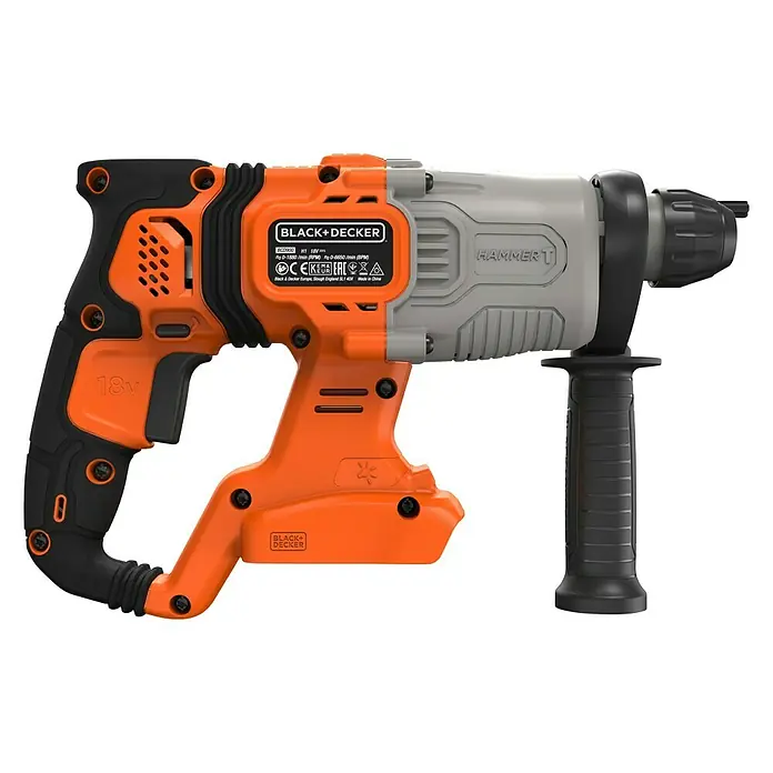 Black+Decker Akku-Kombihammer BCD900B-XJ - 18 V, Ohne Akku, 1,2 J - Bild einer Black+Decker BCD300 H1 18V Akku-Bohrmaschine mit Hammermechanismus. Das vielseitige Werkzeug für Heimwerkerprojekte.