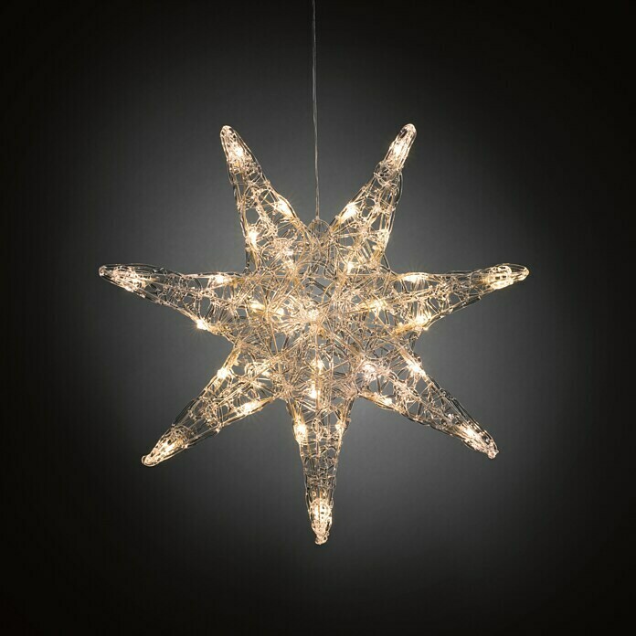 Konstsmide LED-Stern (Durchmesser: 45 cm, Farblos, Warmweiß, 32-flammig,  Innen) | BAUHAUS
