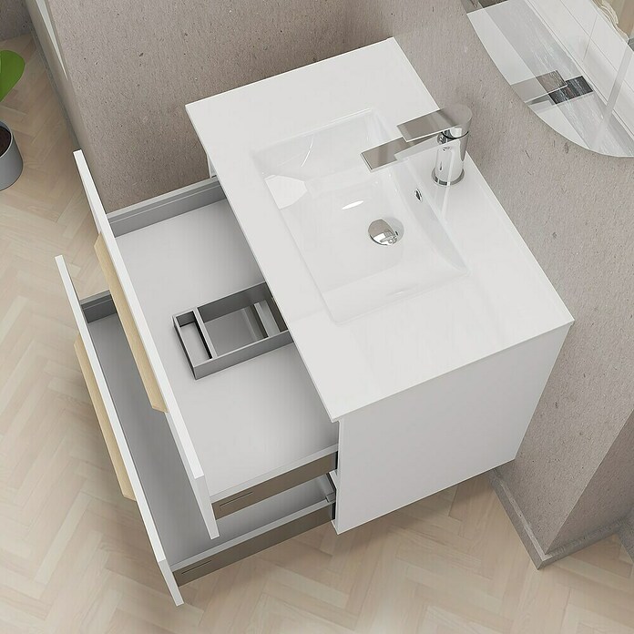 Artysan Mueble de lavabo Colom (L x An x Al: 44,6 x 70 x 64 cm, Blanco) | BAUHAUS
