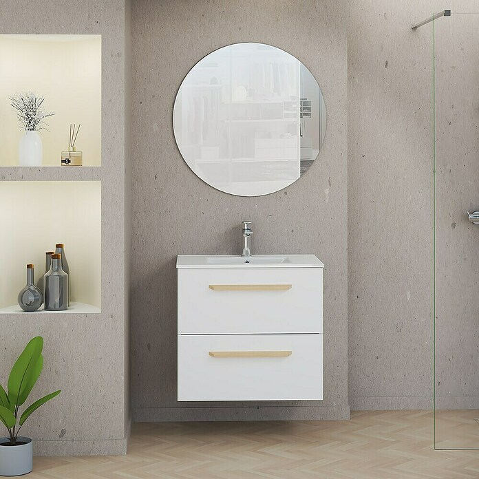 Artysan Mueble de lavabo Colom (L x An x Al: 44,6 x 70 x 64 cm, Blanco) | BAUHAUS
