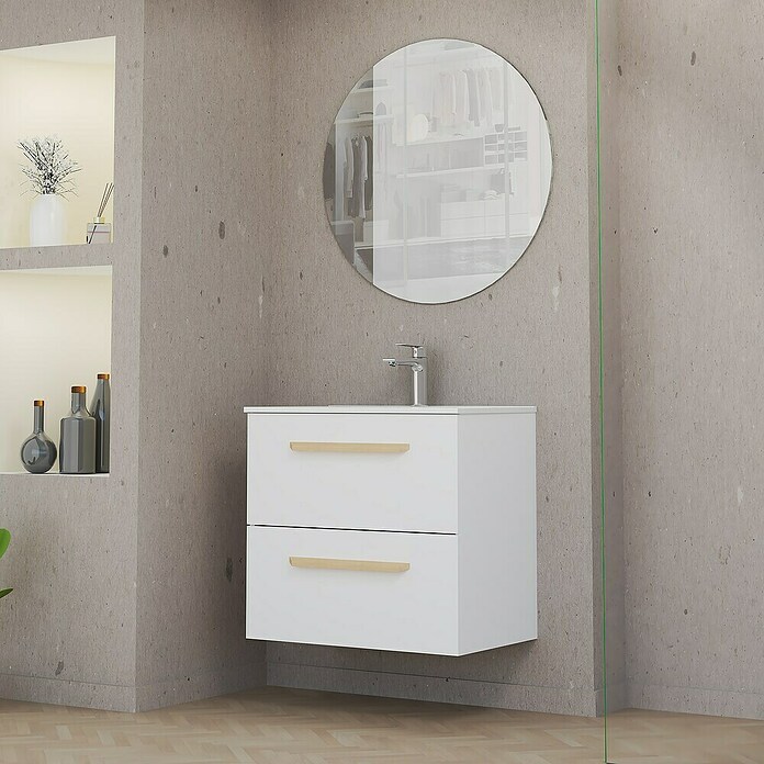 Artysan Mueble de lavabo Colom (L x An x Al: 44,6 x 70 x 64 cm, Blanco) | BAUHAUS
