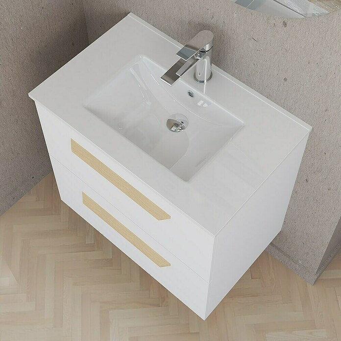 Artysan Mueble de lavabo Colom (L x An x Al: 44,6 x 70 x 64 cm, Blanco) | BAUHAUS