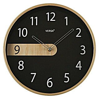 Reloj de pared redondo Cocina (Negro, Diámetro: 30,5 cm)