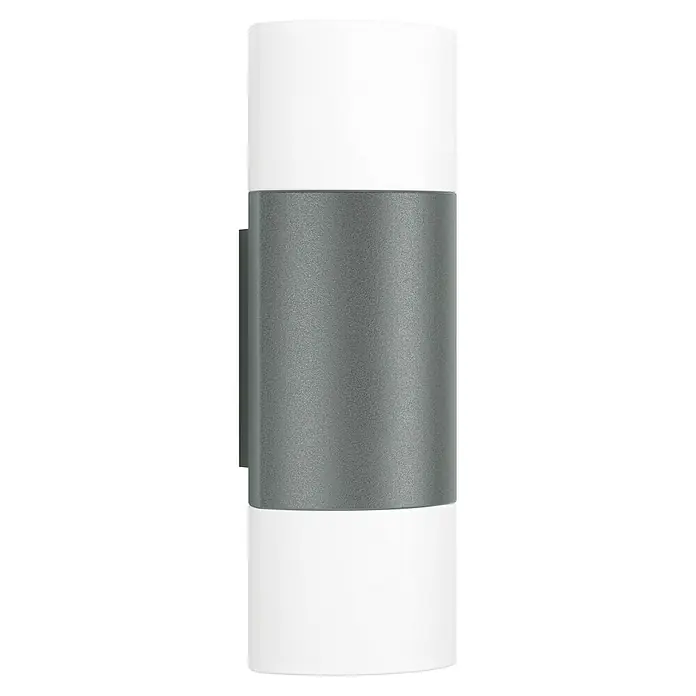 Steinel LED-Außenwandleuchte L 910 anthrazit - 9,8 W, 8,5 x 8 x 23,5 cm, Anthrazit, IP44 - Eine moderne, zylindrische Wandleuchte in Weiß und Grau. Das schlichte Design integriert sich nahtlos in jeden Raum und sorgt für angenehmes Licht.