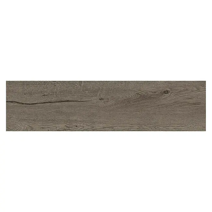 Atlas Concorde Solution Fable Feinsteinzeugfliese Grey - 22,5 x 90 cm, Grau, Matt - Nahaufnahme einer Holzoberfläche mit ausgeprägter Maserung und natürlichen Farbtönen, ideal für rustikale Designs und Möbel.