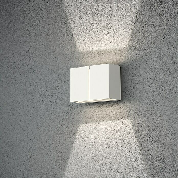 Konstsmide LED-Außenwandleuchte (12 W, 21 x 12 x 21,5 cm, Weiß, IP54) | BAUHAUS