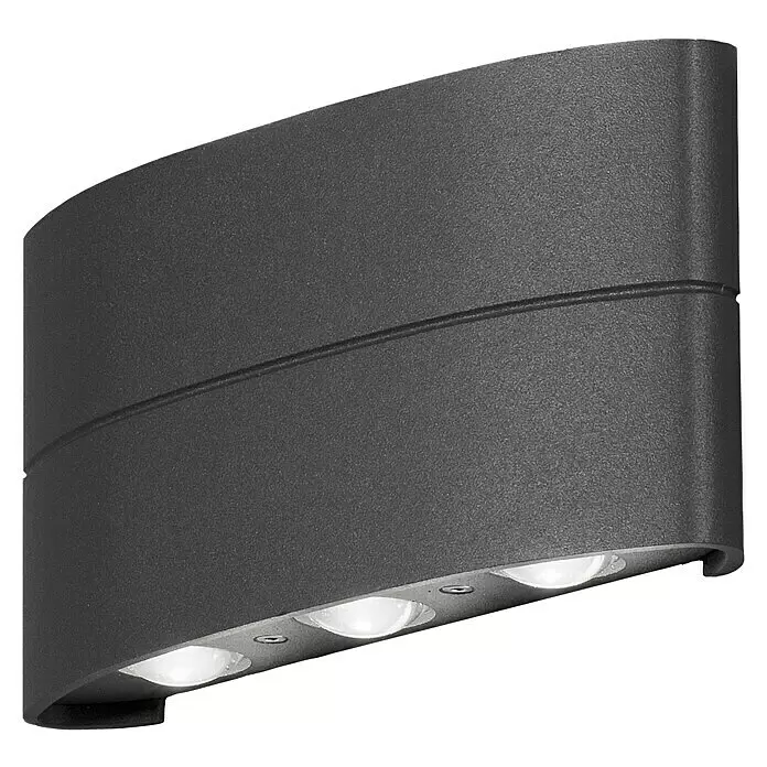 Konstsmide Außenwandleuchte - 100 W, Anthrazit, IP54 - Diagonale Ansicht