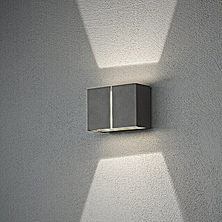 Konstsmide LED-Außenwandleuchte (12 W, 14 x 14 x 11 cm, Dunkelgrau, IP54)