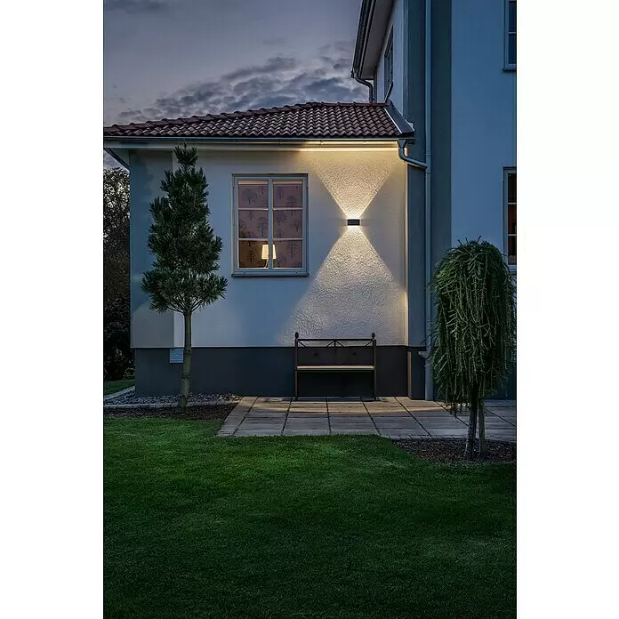Konstsmide Außenwandleuchte - 100 W, Anthrazit, IP54 - Stimmungsaufnahme