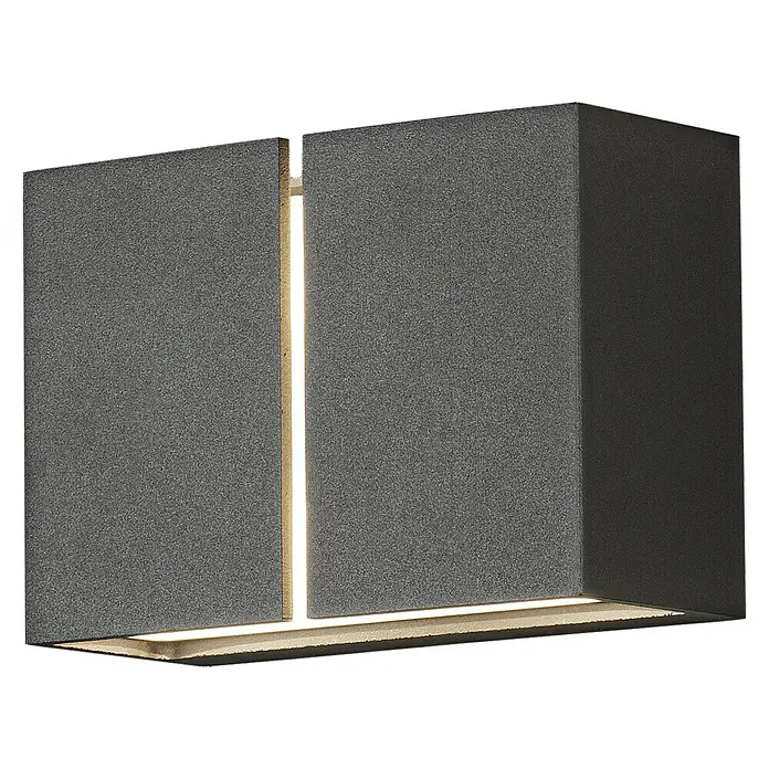 Konstsmide LED-Außenwandleuchte - 12 W, 14 x 14 x 11 cm, Dunkelgrau, IP54 - Moderne graue Wandleuchte mit minimalistischem Design, die durch ihr warmes Licht eine angenehme Atmosphäre schafft.\n