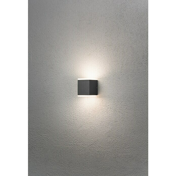 Konstsmide Außenwandleuchte (12 W, 9 x 6 x 15 cm, Schwarz, IP54) | BAUHAUS