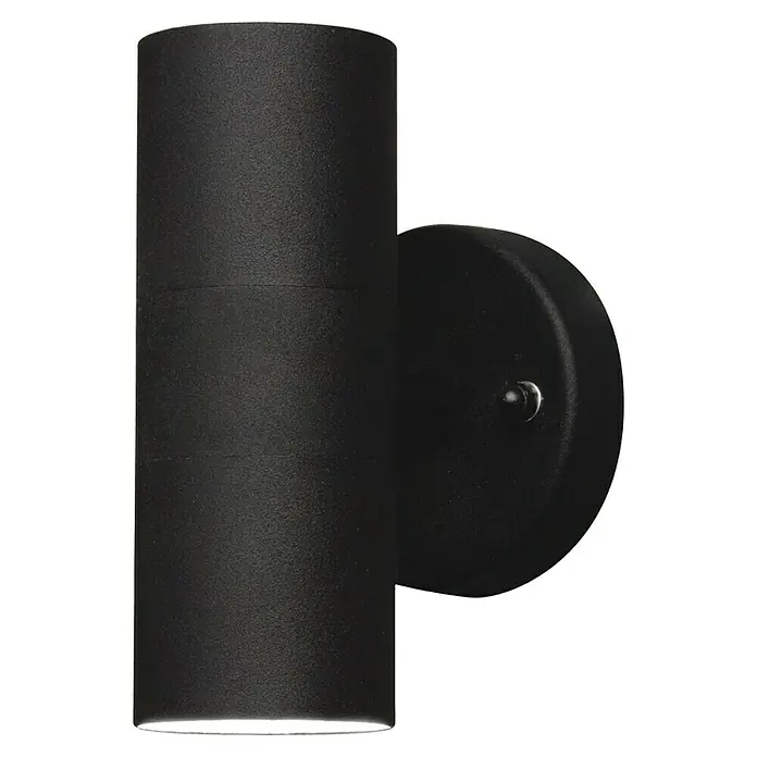 Konstsmide Außenwandleuchte - 35 W, 16 x 11,5 x 11 cm, Anthrazit, IP44 - Schwarze zylindrische Wandleuchte für den Außenbereich, ideal für moderne Fassaden und Eingangsbereiche. Robuste Bauweise für langanhaltende Beleuchtung.