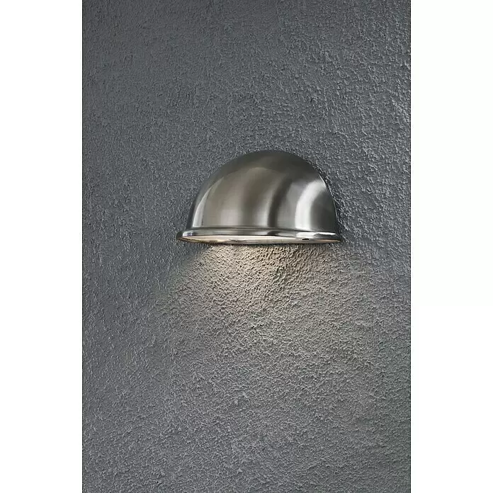 Konstsmide Außenwandleuchte - IP23, Edelstahl - Stimmungsaufnahme