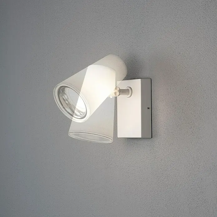 Konstsmide LED-Außenwandleuchte - 25 W, 13 x 14 x 14,5 cm, Anthrazit, IP54 - Moderne Wandleuchte in Weiß mit verstellbarem Lampenkopf für flexible Beleuchtung in jedem Raum.