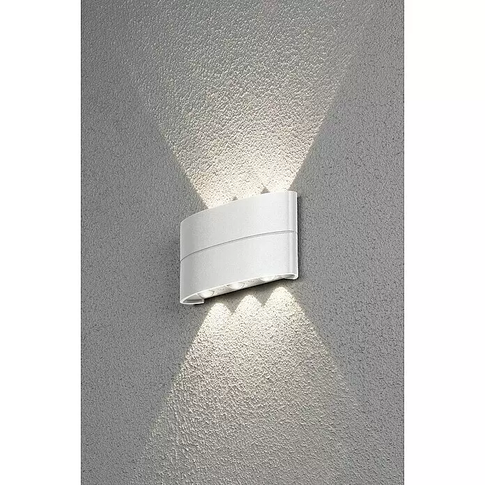 Konstsmide Außenwandleuchte - 60 W, Weiß, IP54 - Stimmungsaufnahme