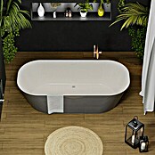 Camargue Freistehende Badewanne Torino (L x B: 170 x 80 cm, Sanitäracryl, Platingrau/Weiß) | BAUHAUS