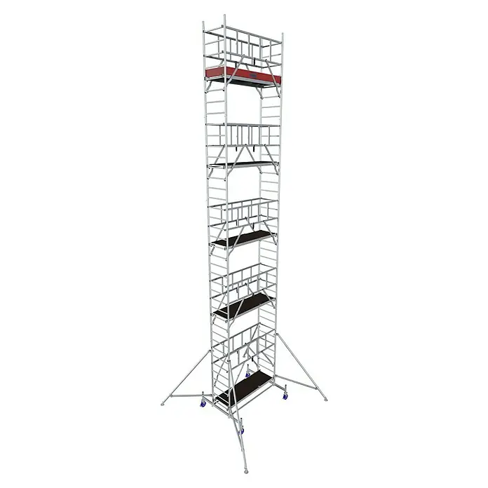 Krause ProTec RollgerüstArbeitshöhe: 11,3 m, Bühnengröße: 2 x 0,6 m, Belastbarkeit: 200 kg/m²