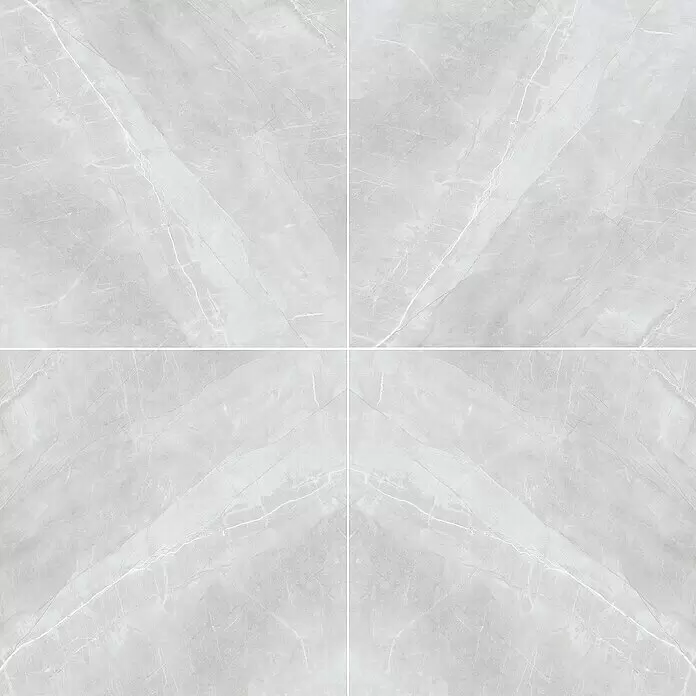Feinsteinzeugfliese Aquila XXL - 120 x 120 cm, Grau, Glänzend - Detailaufnahme