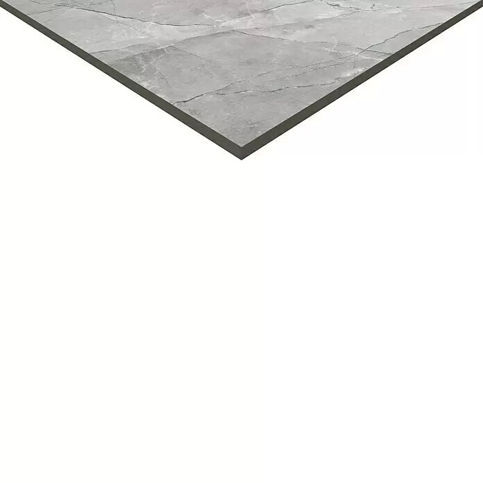 Feinsteinzeugfliese Pulpis - 60 x 120 cm, Grau, Glänzend - Detailaufnahme