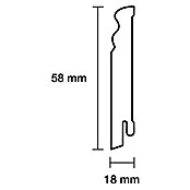 Sockelleiste (244 x 1,8 x 5,8 cm, MDF, Profiliert) | BAUHAUS