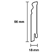 Sockelleiste (244 x 1,8 x 9,6 cm, MDF, Profiliert) | BAUHAUS