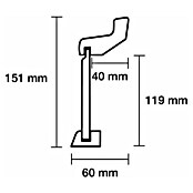 Abdeckleiste (240 cm x 60 mm x 151 mm) | BAUHAUS