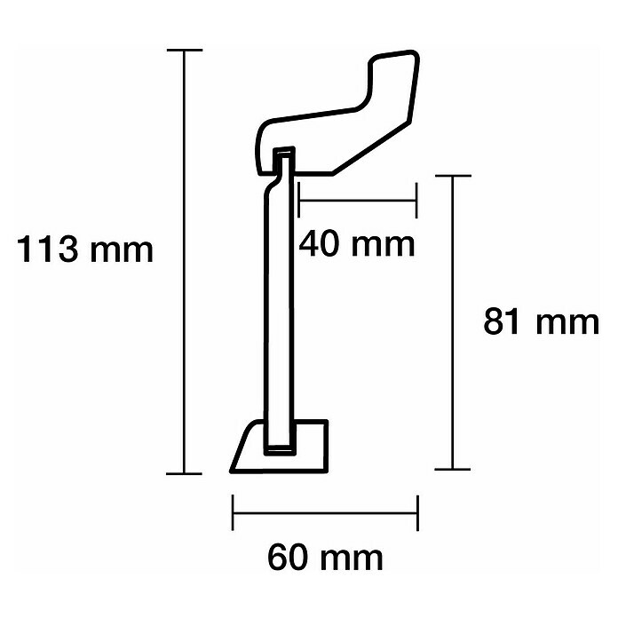 Abdeckleiste (240 cm x 60 mm x 113 mm) | BAUHAUS