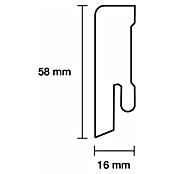 Sockelleiste (240 x 1,6 x 5,8 cm, MDF) | BAUHAUS