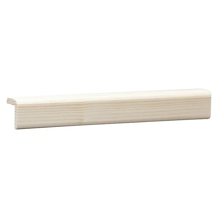 Winkelleiste - 240 cm x 28 mm x 28 mm, Fichte - Holzprofilleiste aus Kiefernholz, ideal für Wand- und Möbelabschlüsse. Die Leiste bietet eine natürliche Optik und einfache Montage für DIY-Projekte.